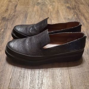 Donald J Pliner Women's 9 Shoes Coco Crackled Leather Loafers